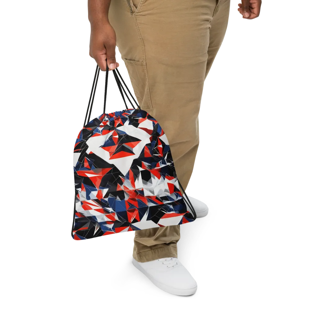 Redline Shards on Drawstring Bag — Front