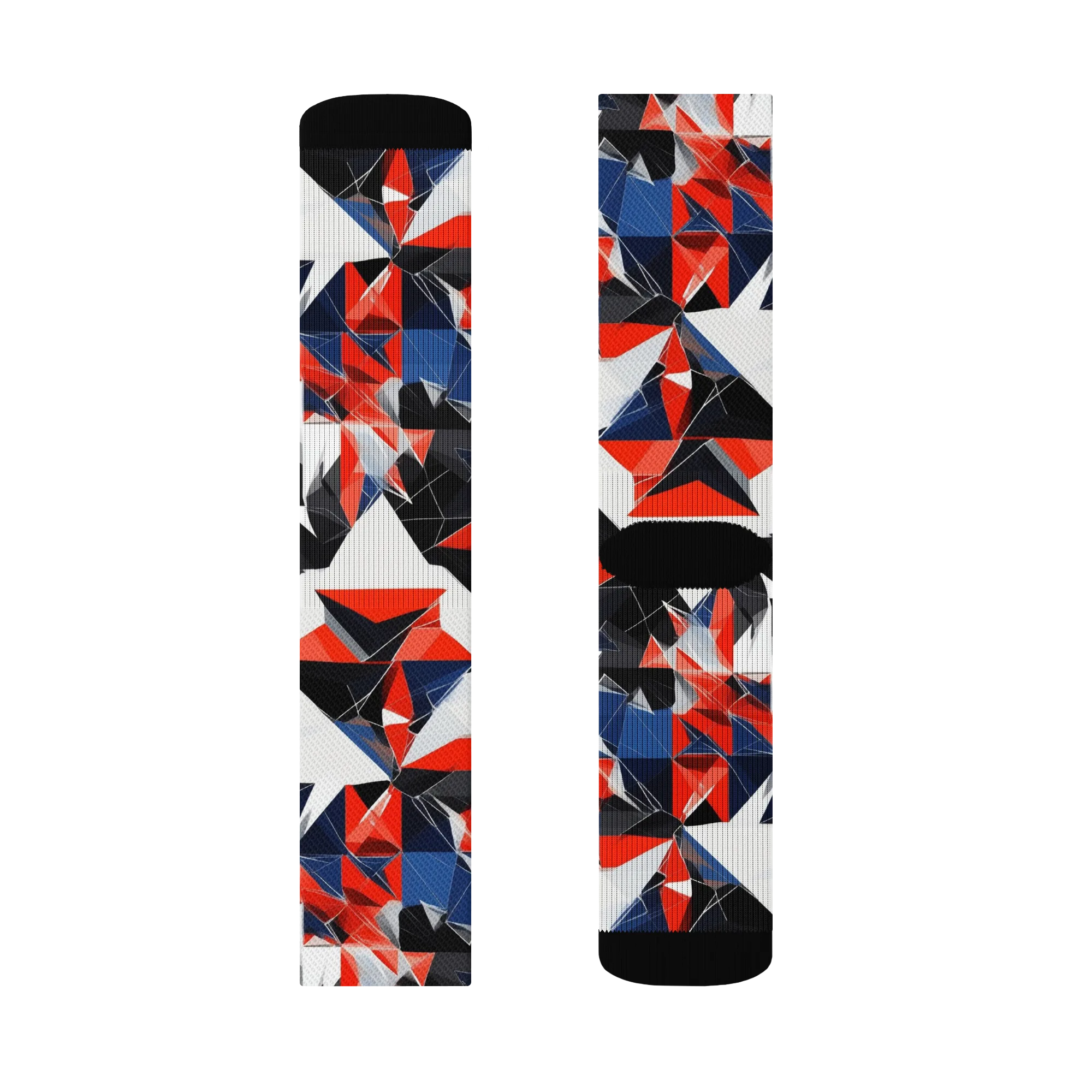 Redline Shards on Socks — Left Sock