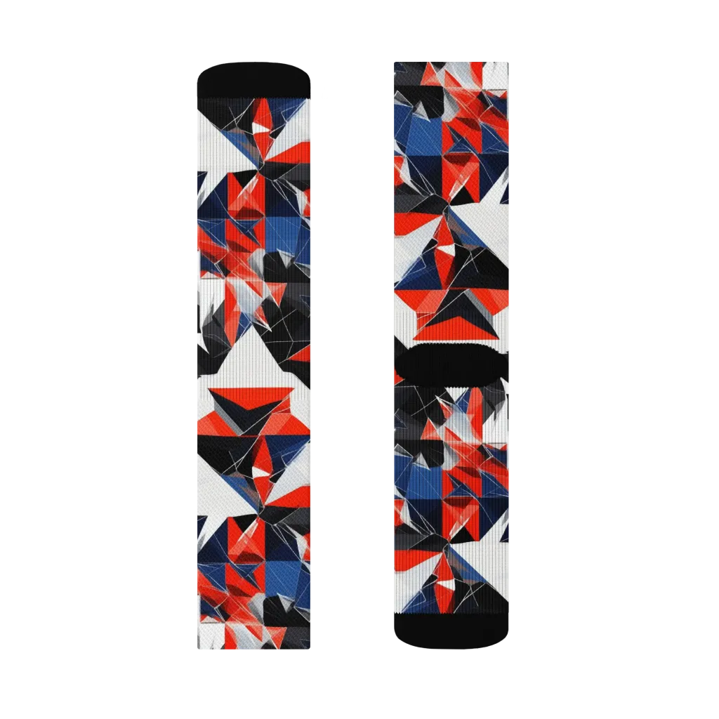Redline Shards on Socks — Right Sock