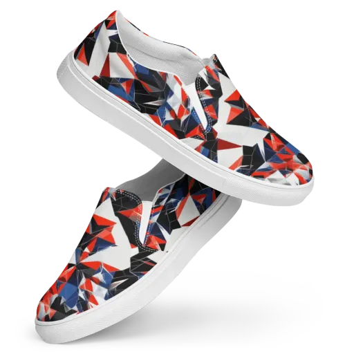 Redline Shards on a Women's Slip-On Canvas Shoes