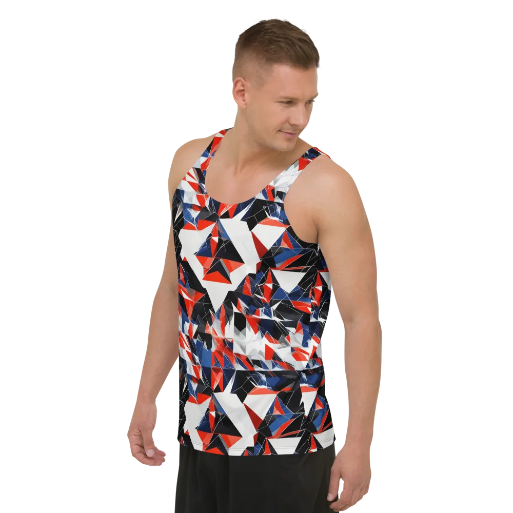 Redline Shards on Men's Tank Top — Left Front