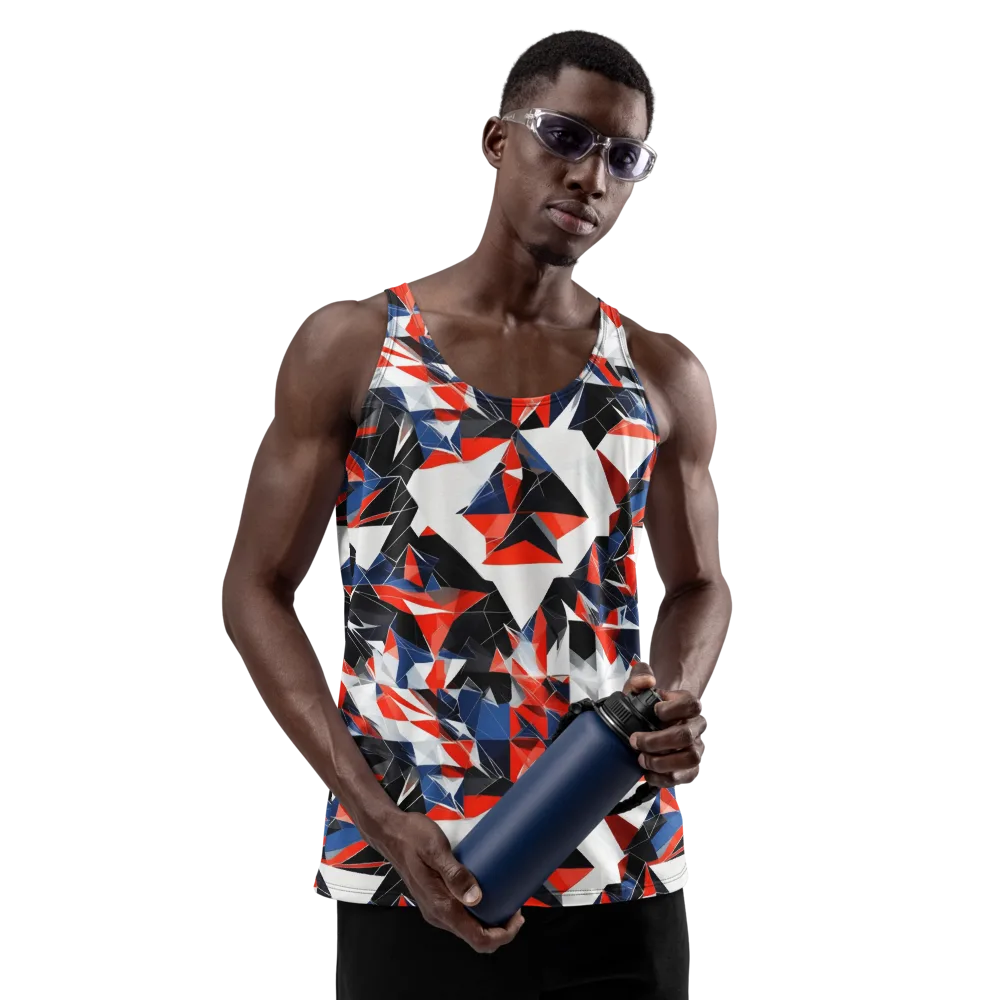 Redline Shards on Men's Tank Top — Front