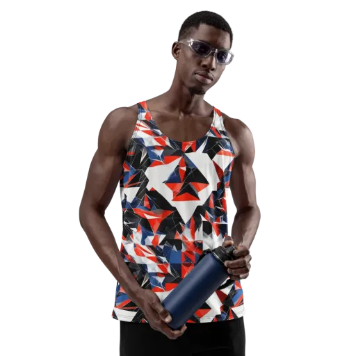 Redline Shards on a Men's Tank Top