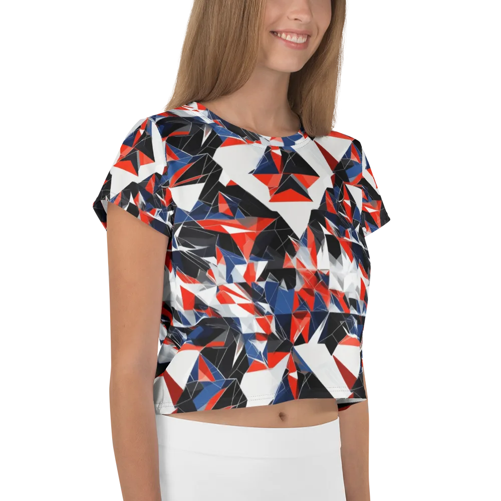 Redline Shards on Crop Tee — Right