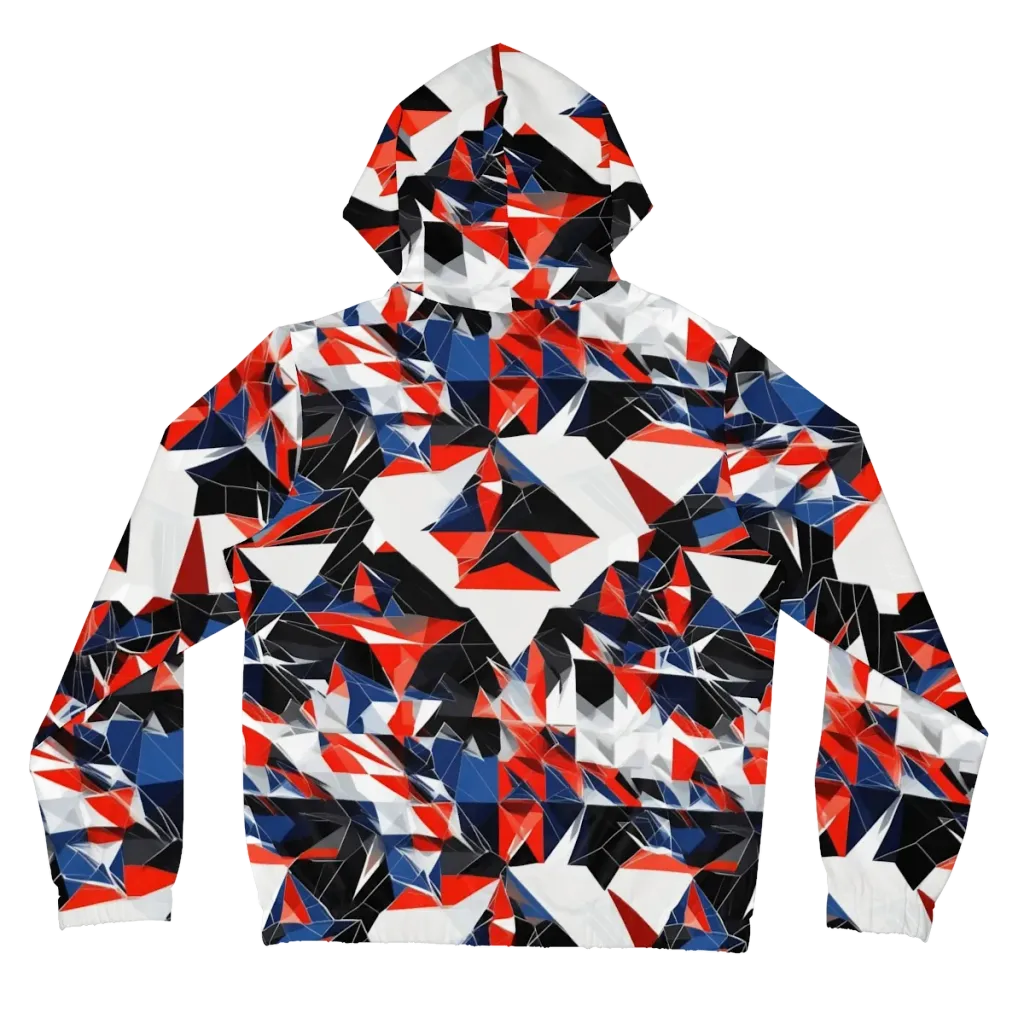 Redline Shards on Women's Full-Zip Hoodie — Back