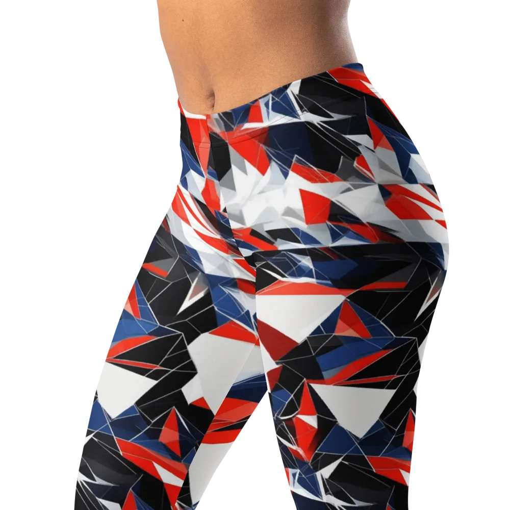Redline Shards on Leggings — Left Front