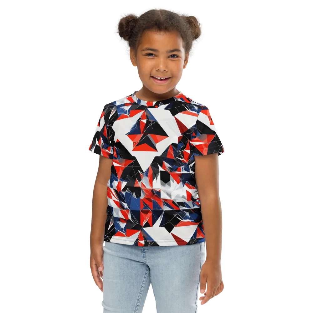 Redline Shards on Kids Crew Neck T-Shirt — Front