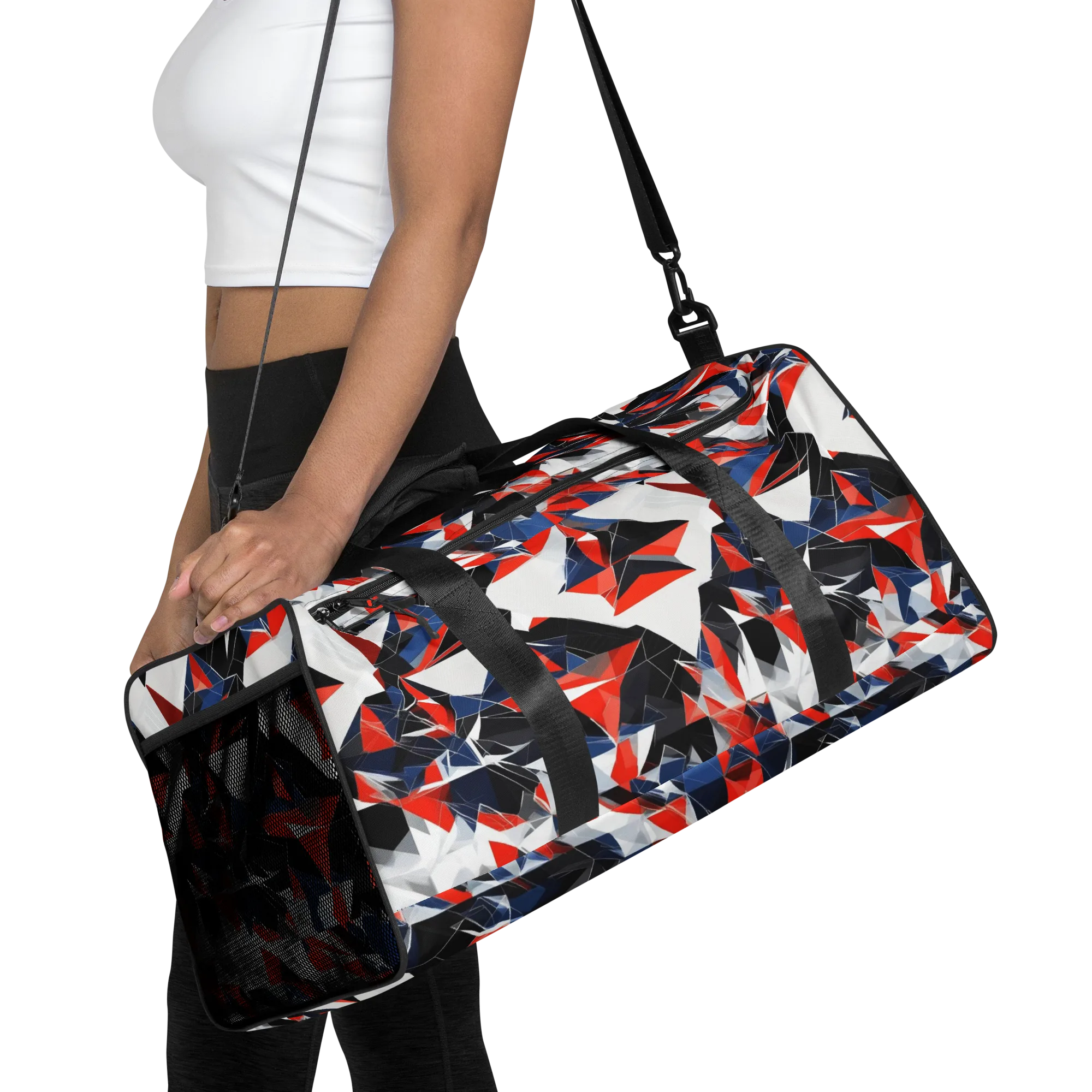 Redline Shards on Duffle Bag — Front