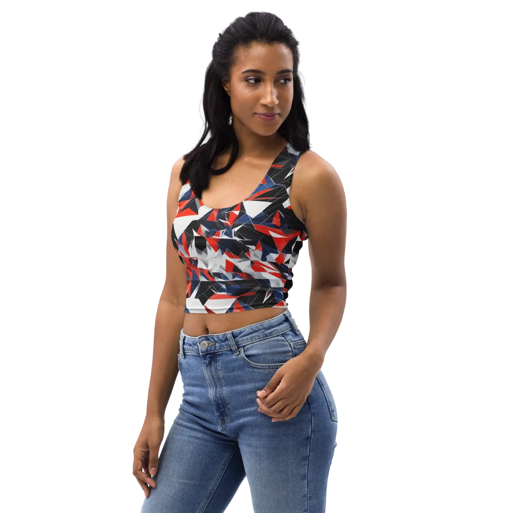 Redline Shards on Crop Top — Left Front