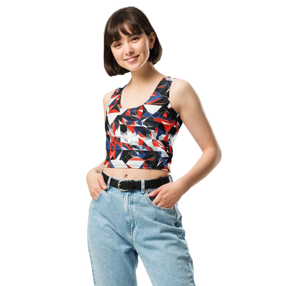 Redline Shards on Crop Top — Front