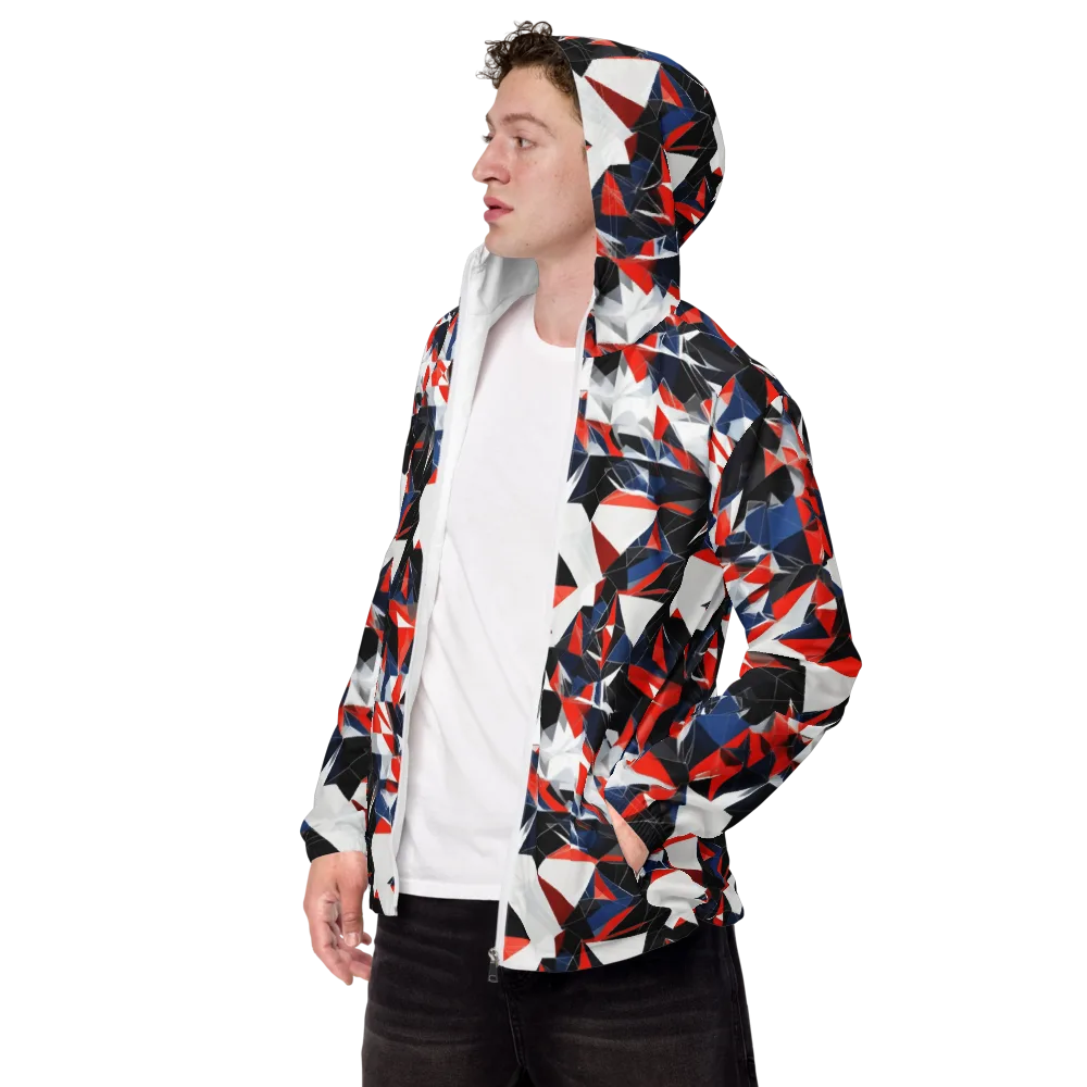 Redline Shards on Men's Windbreaker — Left Front