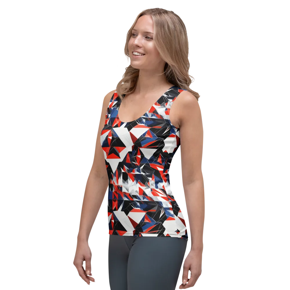 Redline Shards on Women's Tank Top — Left Front