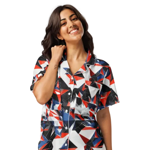 Redline Shards on a Women's Short Sleeve Pajama Top
