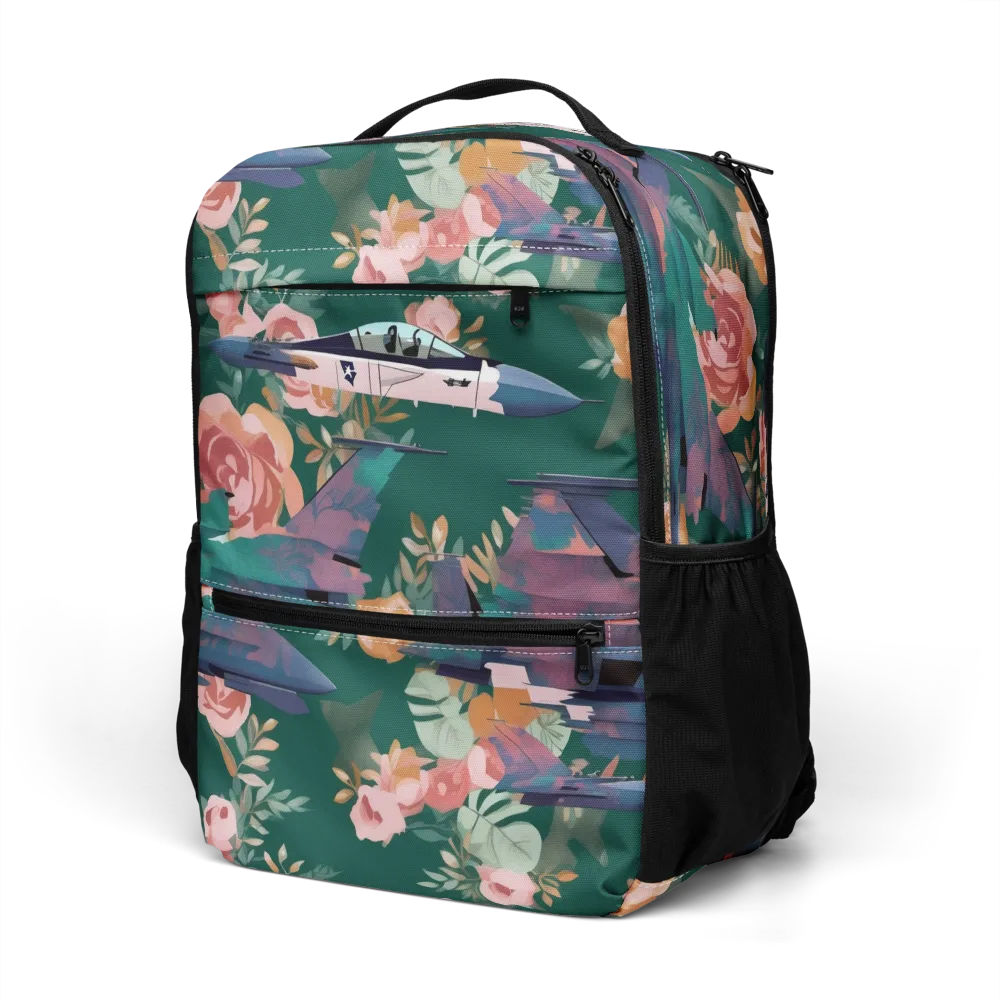Bougainvillea Afterburner on Utility Backpack — Left Front