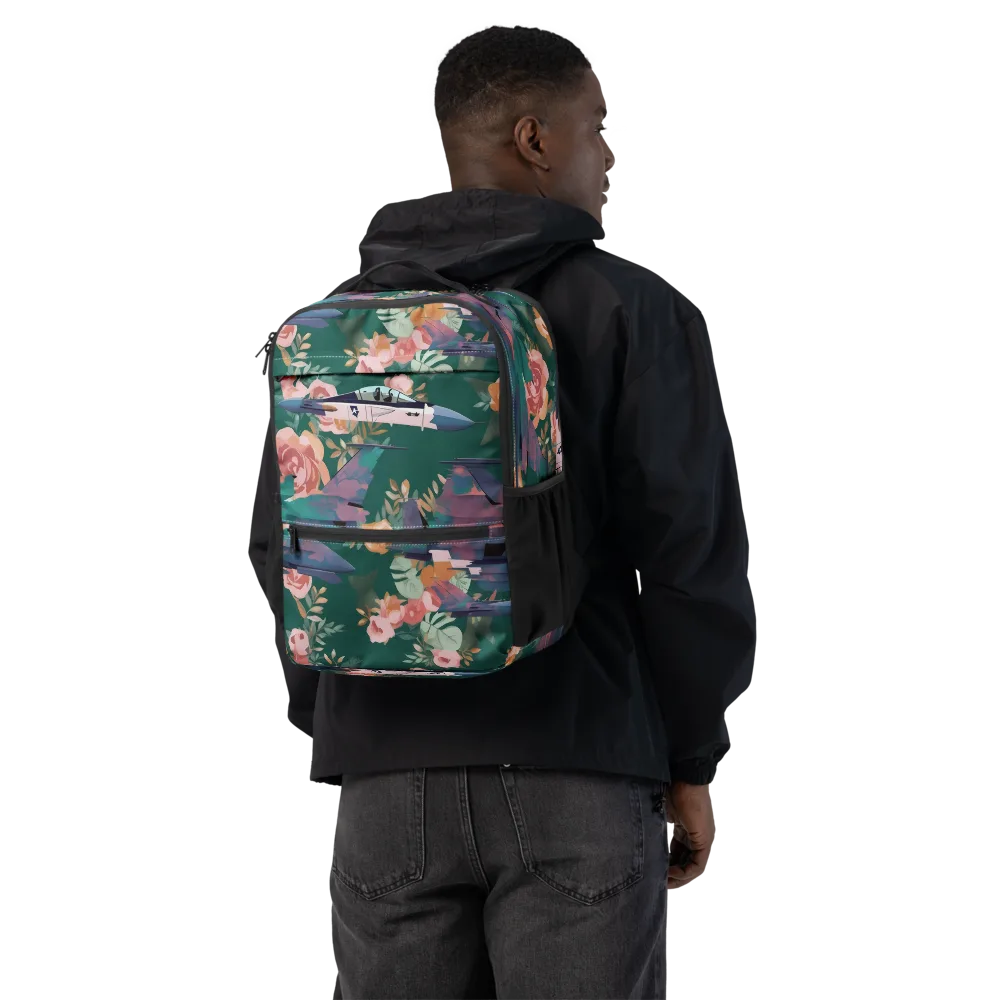 Bougainvillea Afterburner on Utility Backpack — Back