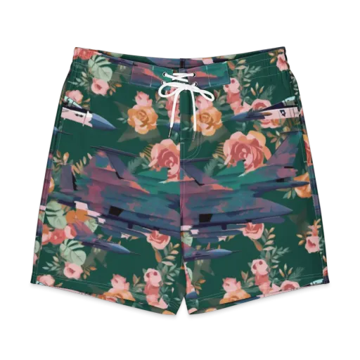Bougainvillea Afterburner on a Men's Board Shorts