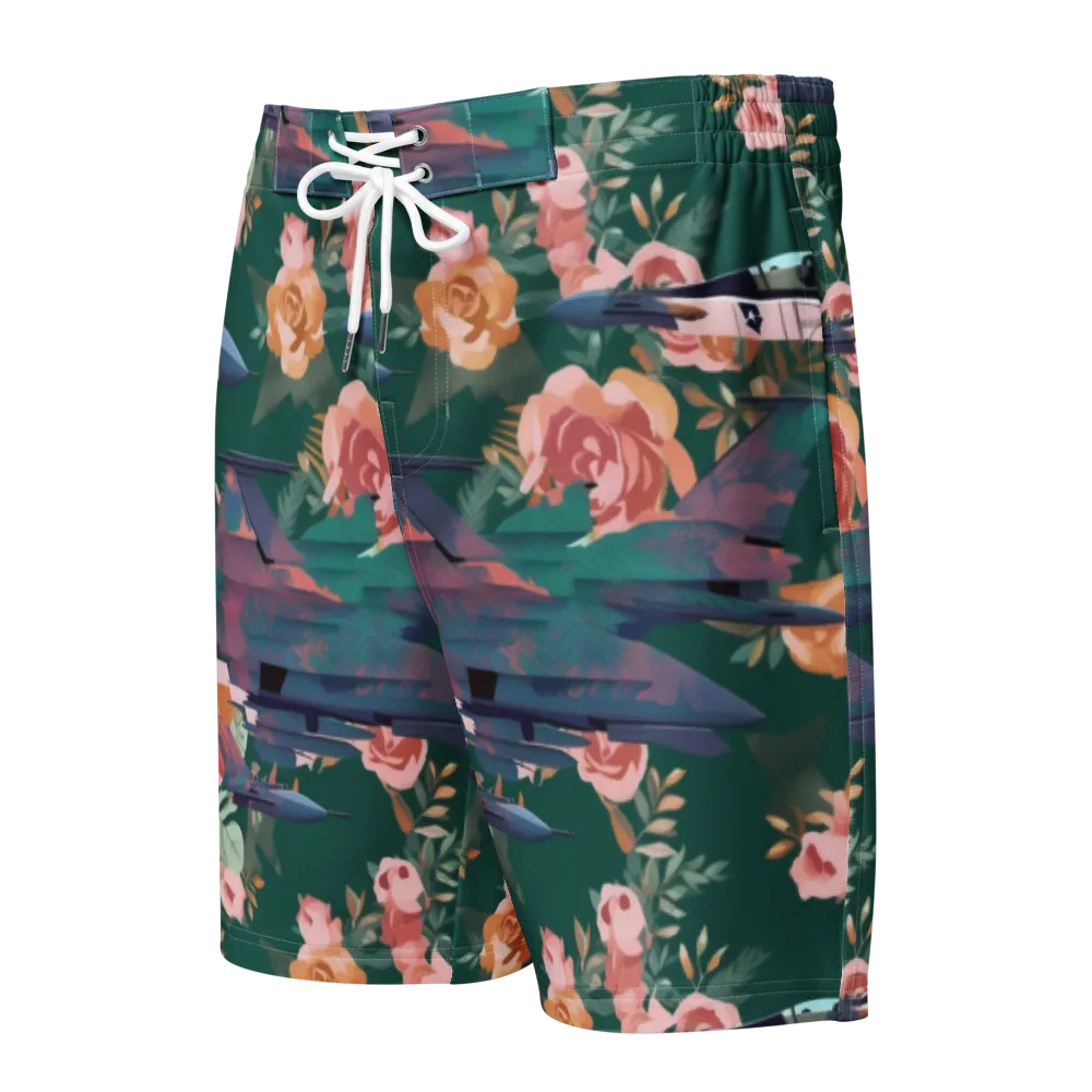 Bougainvillea Afterburner on Men's Board Shorts — Front