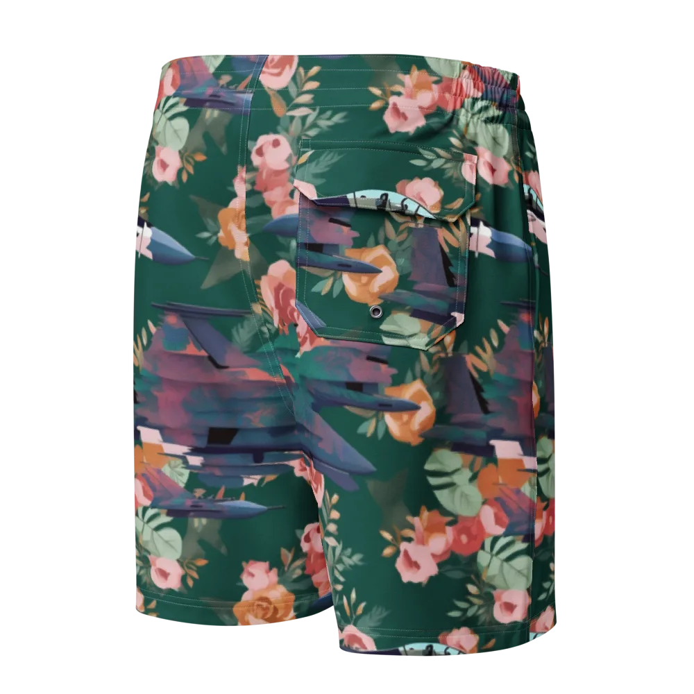Bougainvillea Afterburner on Men's Board Shorts — Back