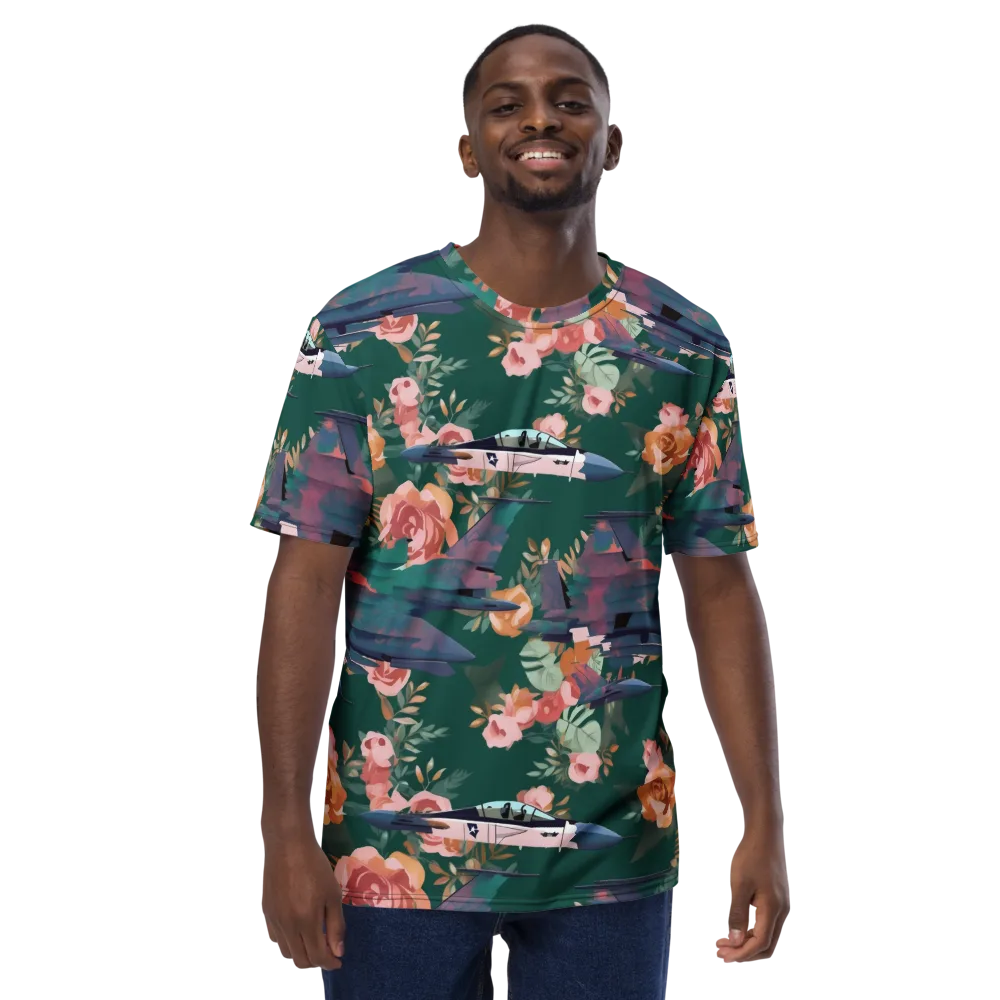 Bougainvillea Afterburner on Men's Crew Neck T-Shirt — Front
