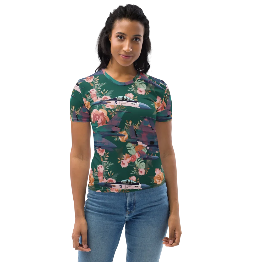 Bougainvillea Afterburner on Women's Crew Neck T-Shirt — Front