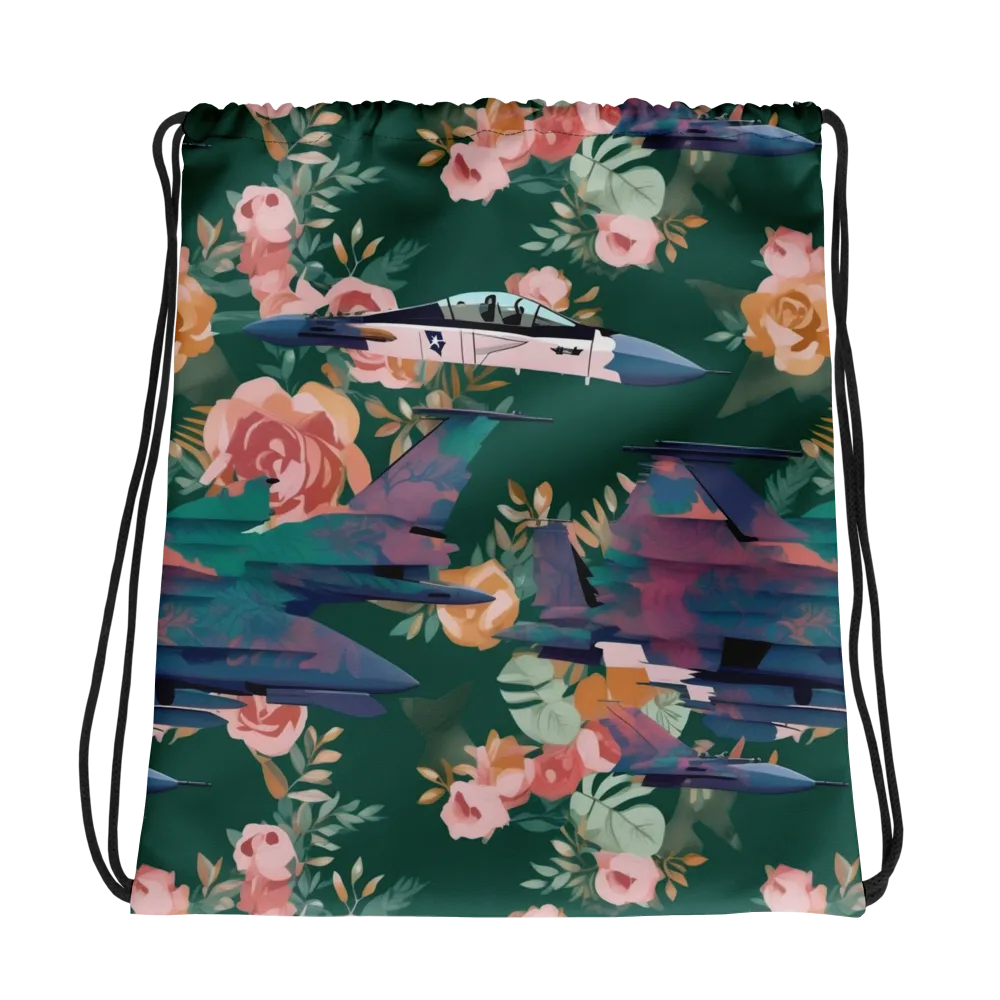 Bougainvillea Afterburner on Drawstring Bag — Photo