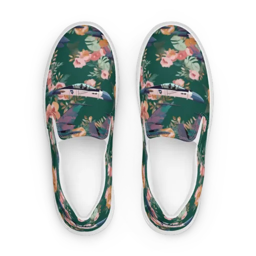 Bougainvillea Afterburner on a Women's Slip-On Canvas Shoes