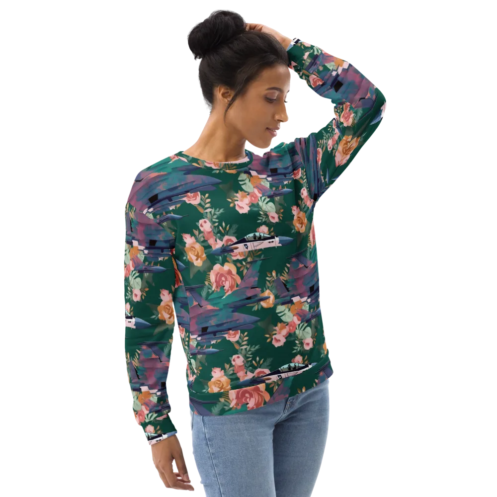 Bougainvillea Afterburner on Sweatshirt — Right Front
