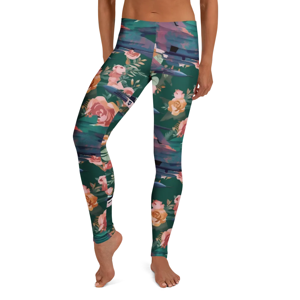 Bougainvillea Afterburner on Leggings — Front