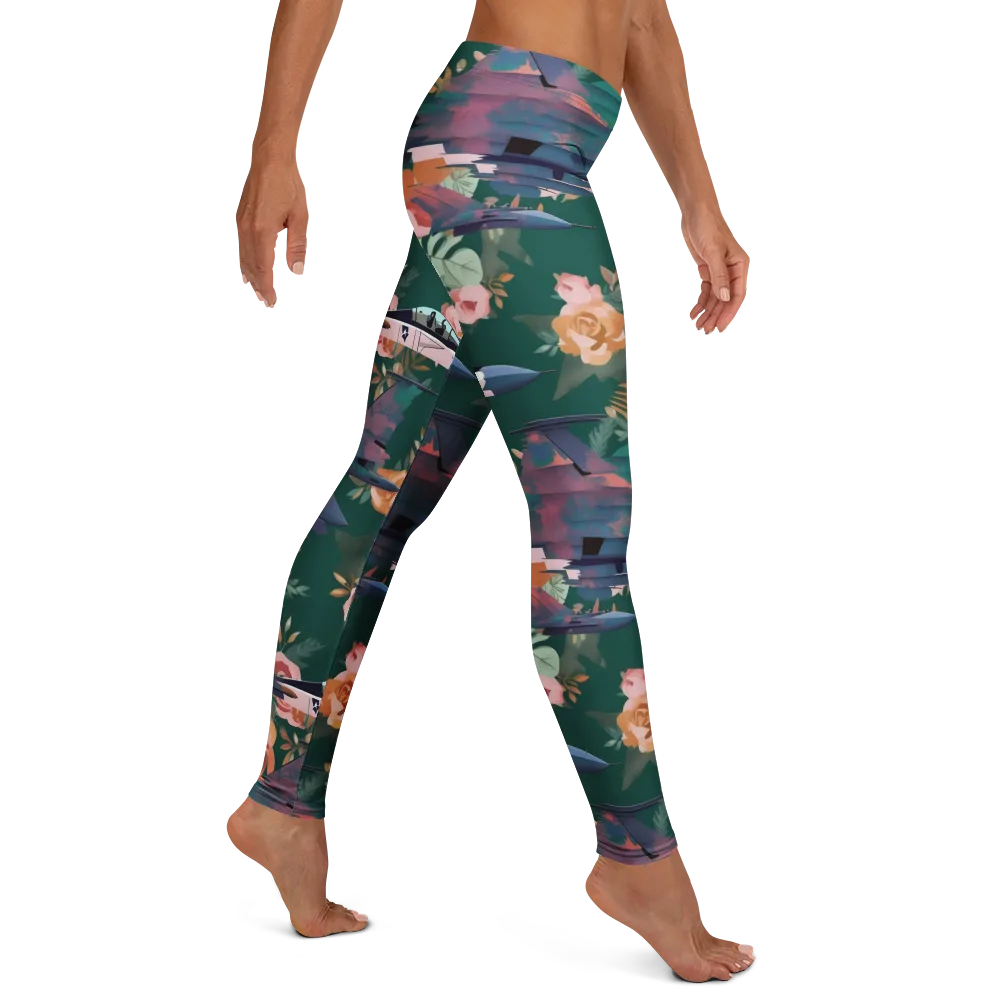 Bougainvillea Afterburner on Leggings — Right