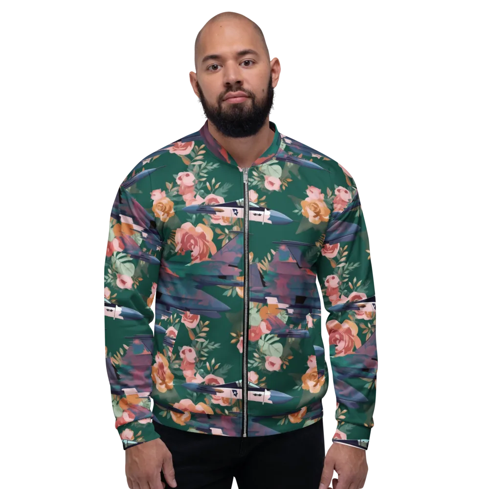 Bougainvillea Afterburner on Bomber Jacket — Front
