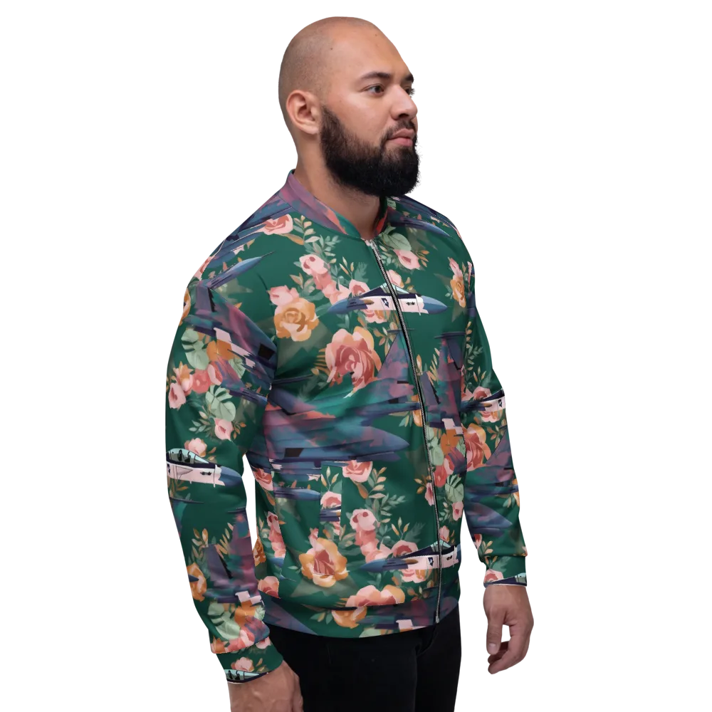 Bougainvillea Afterburner on Bomber Jacket — Right