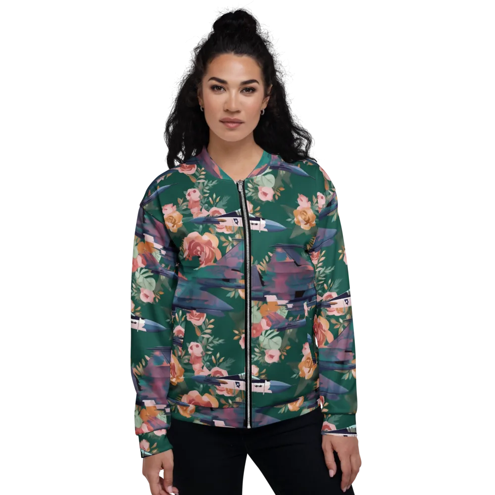 Bougainvillea Afterburner on Bomber Jacket — Front