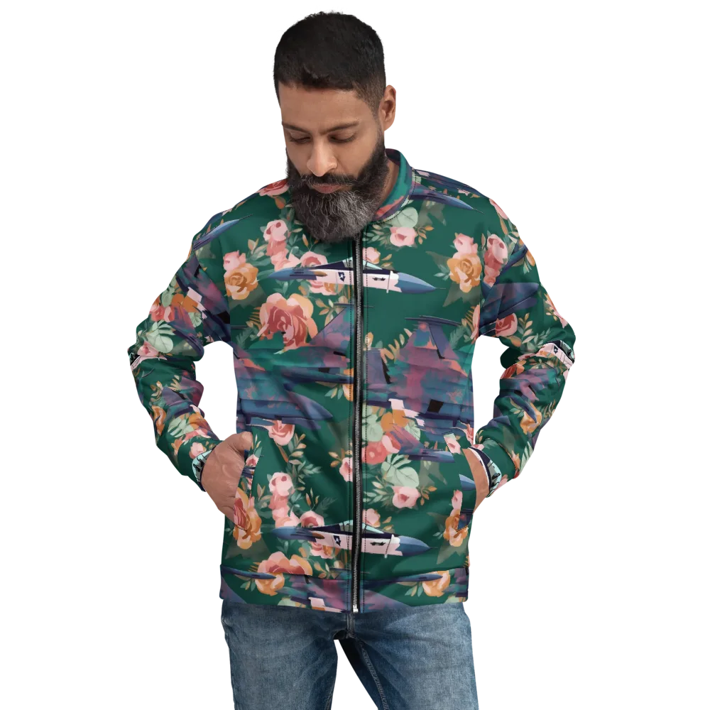 Bougainvillea Afterburner on Bomber Jacket — Front