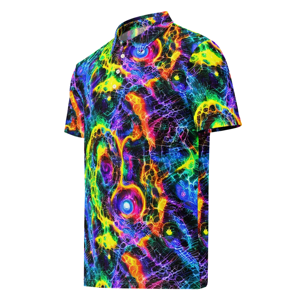 Vivid Veil on Men's Slim Fit Polo Shirt — Left Front