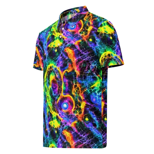 Vivid Veil on a Men's Slim Fit Polo Shirt