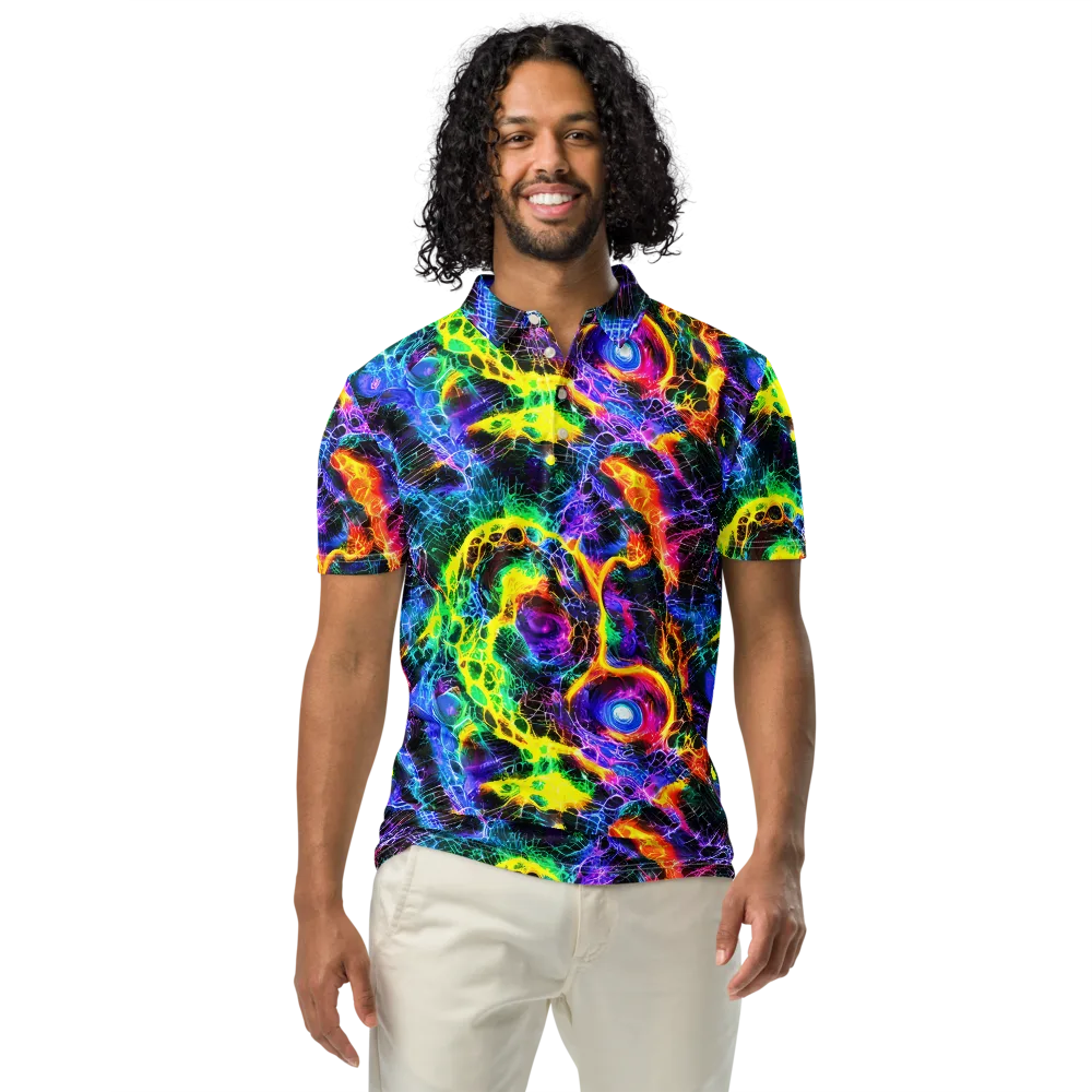 Vivid Veil on Men's Slim Fit Polo Shirt — Front