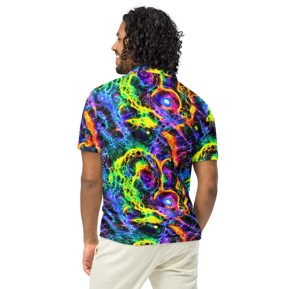 Vivid Veil on Men's Slim Fit Polo Shirt — Back