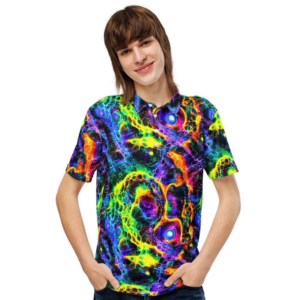 Vivid Veil on Men's Slim Fit Polo Shirt — Front