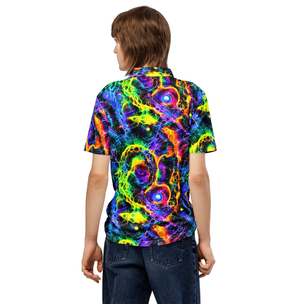 Vivid Veil on Men's Slim Fit Polo Shirt — Back