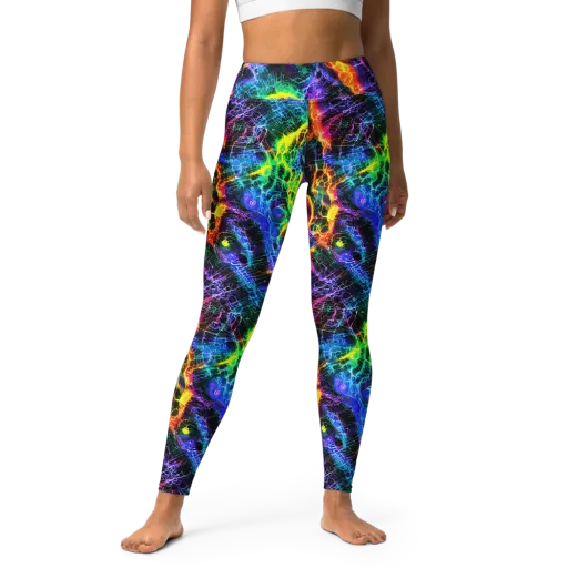 Vivid Veil on a Yoga Leggings