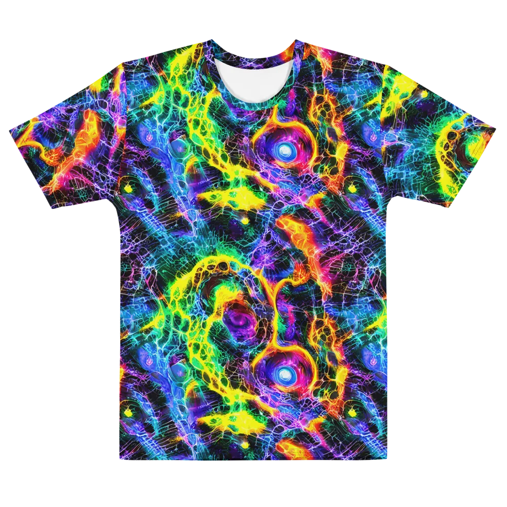 Vivid Veil on Men's Cotton Crew Neck T-Shirt — Front