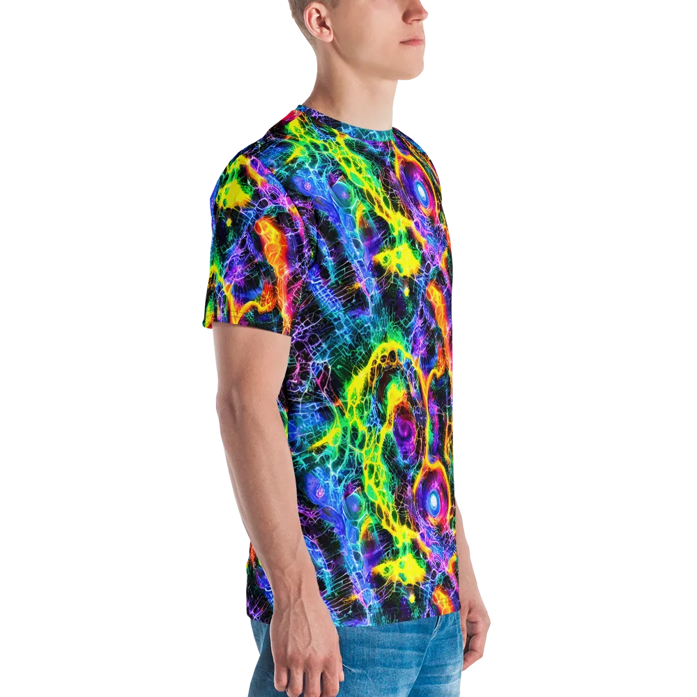 Vivid Veil on Men's Crew Neck T-Shirt — Right