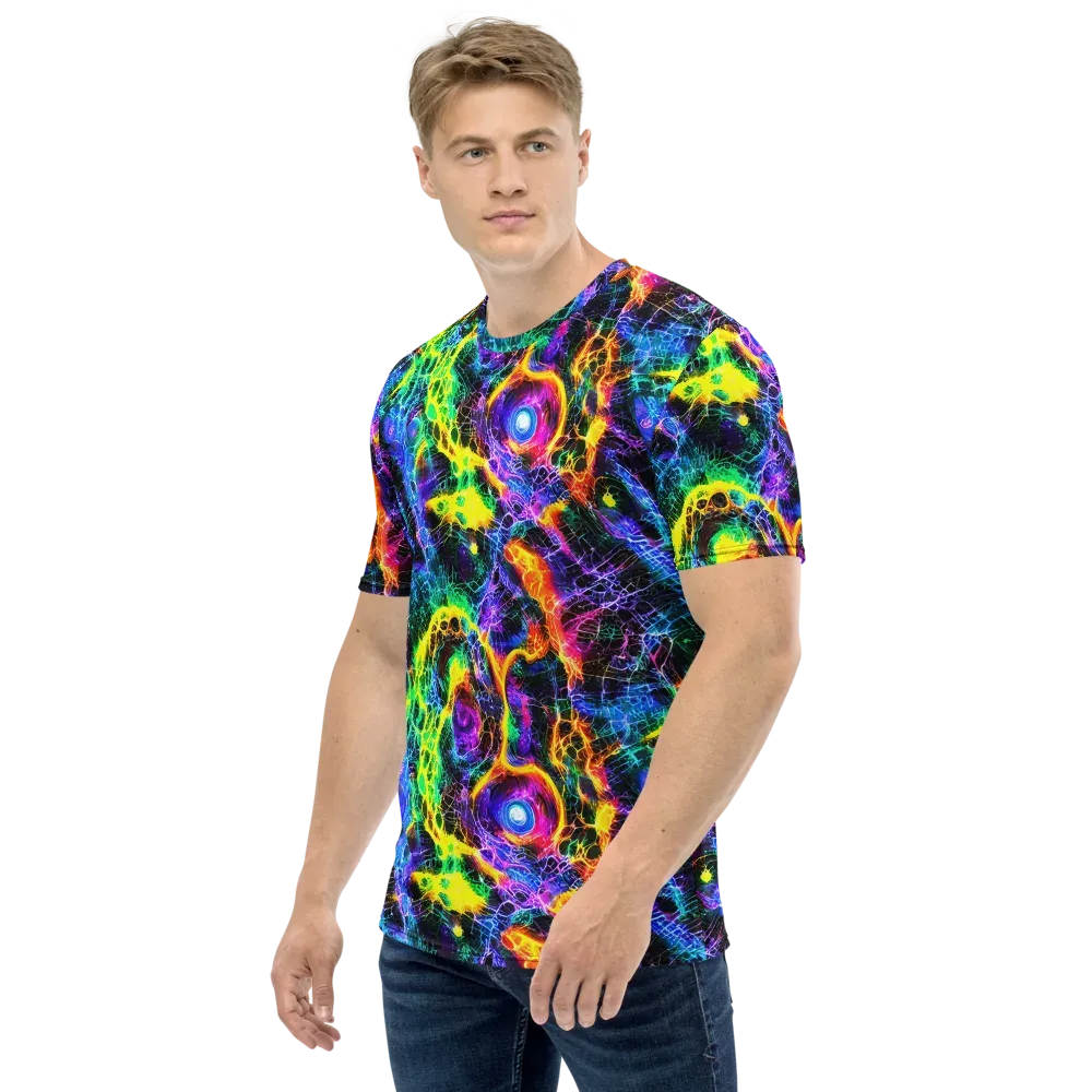 Vivid Veil on Men's Crew Neck T-Shirt — Left