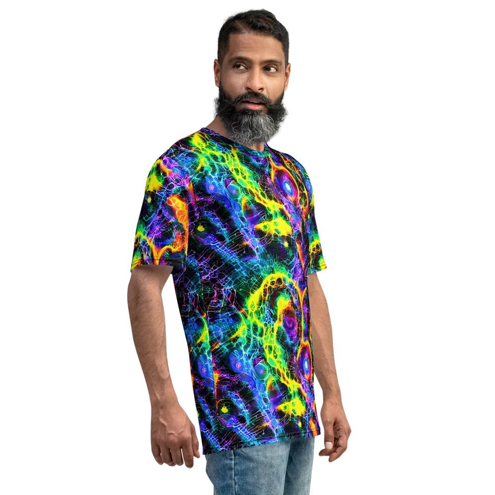 Vivid Veil on Men's Crew Neck T-Shirt — Right