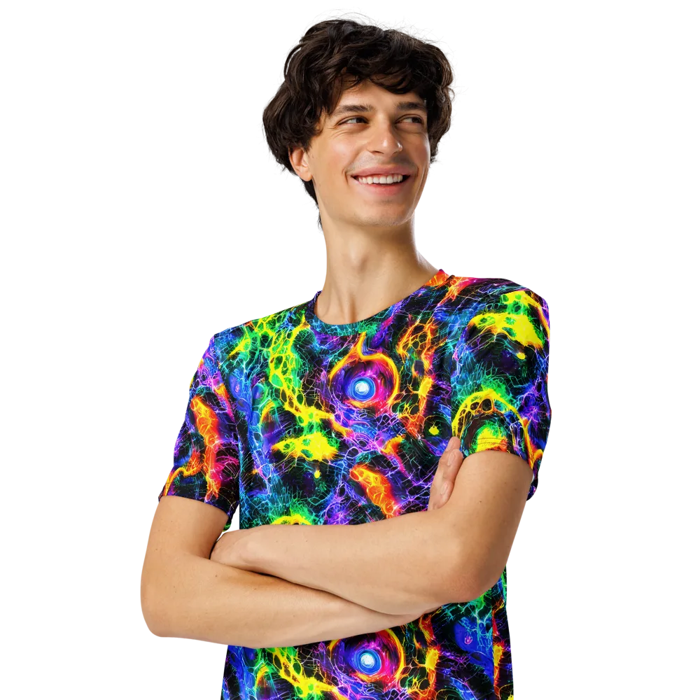Vivid Veil on Men's Crew Neck T-Shirt — Left Front