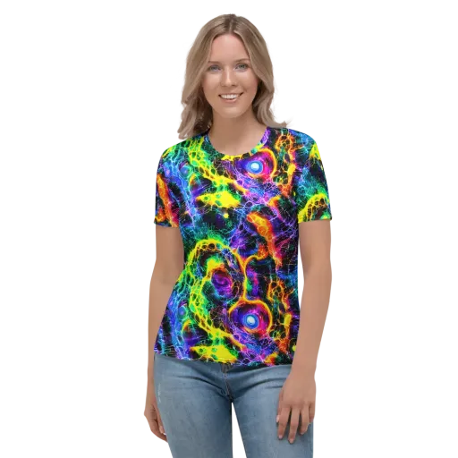 Vivid Veil on a Women's Crew Neck T-Shirt