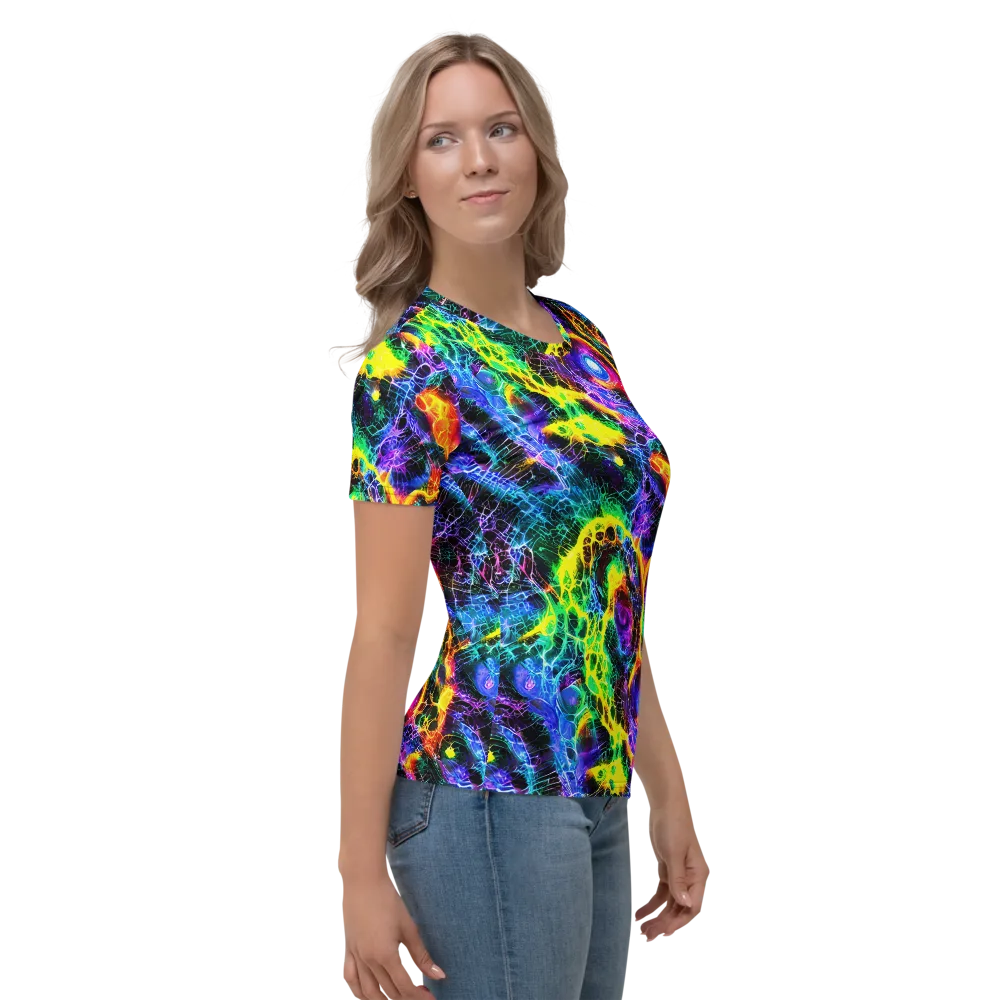 Vivid Veil on Women's Crew Neck T-Shirt — Right