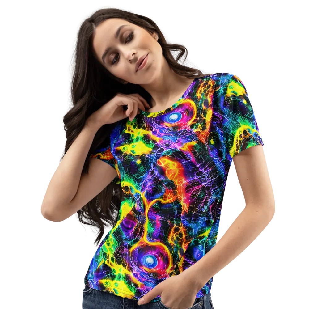 Vivid Veil on Women's Crew Neck T-Shirt — Left Front