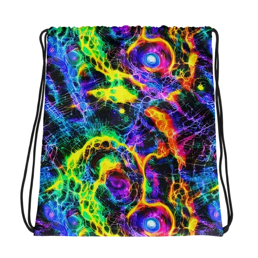 Vivid Veil on a Drawstring Bag