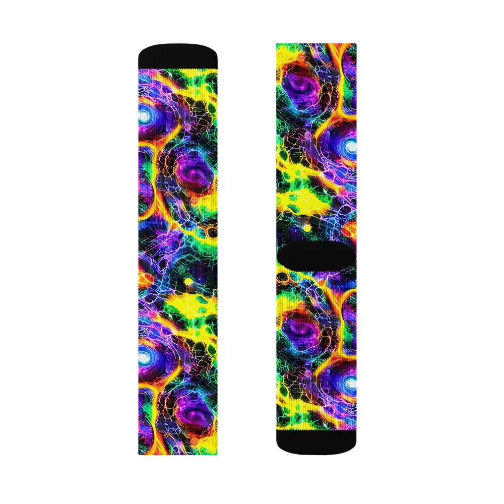 Vivid Veil on Socks — Left Sock